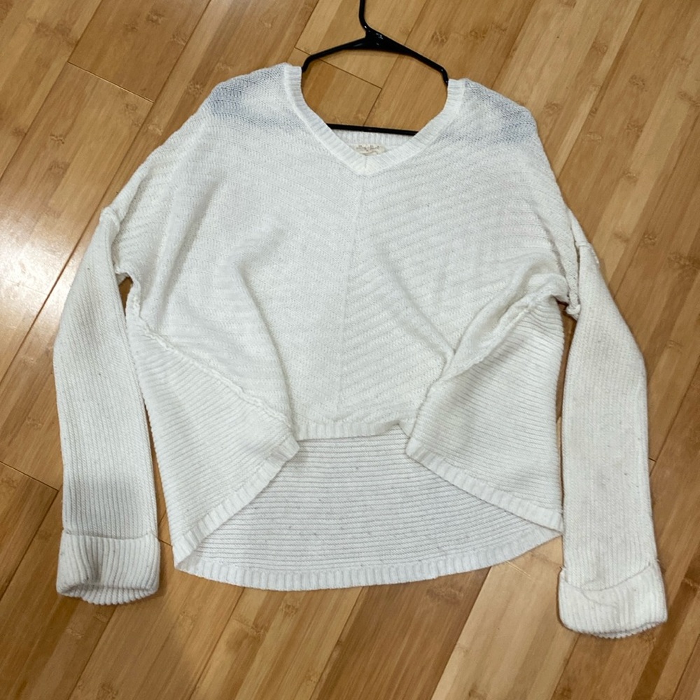 White oversized sweater